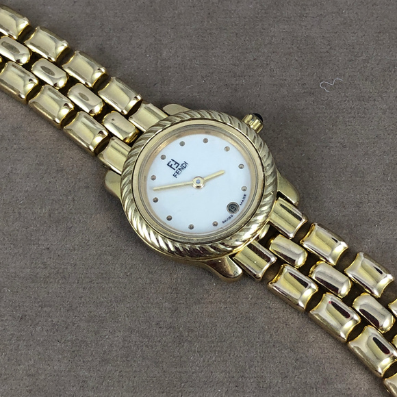 Vintage Fendi 660L18 Karat GP Date Watch